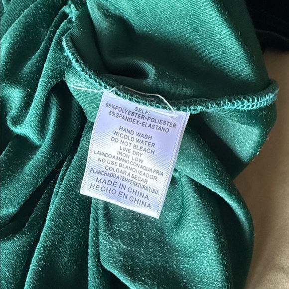 Listicle Emerald Green Velvet Dress - Picture 10 of 12